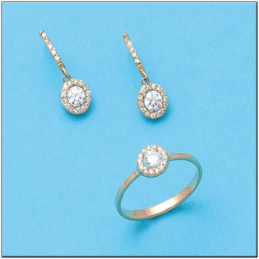 [P6670] PENDIENTES ORO 18KL CIRCONITAS