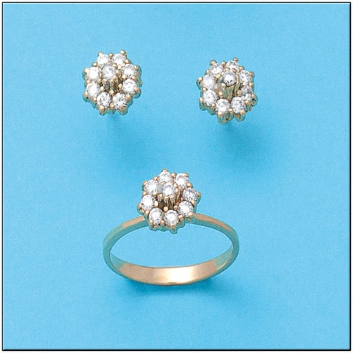 [P6673] PENDIENTES ORO 18KL CIRCONITAS