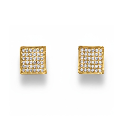 [P668] PENDIENTES ORO 18KL CIRCONITAS