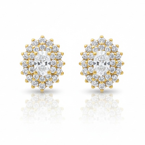 [P6688] PENDIENTES ORO 18KL CIRCONITAS