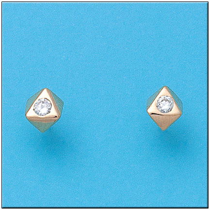 [P669] PENDIENTES ORO 18KL CIRCONITAS
