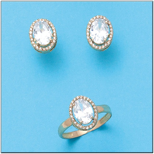 [P6690] PENDIENTES ORO 18KL CIRCONITAS
