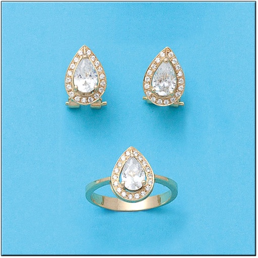 [P6696] PENDIENTES ORO 18KL CIRCONITAS