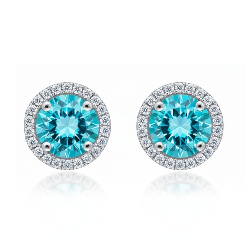 [P6720] PENDIENTES ORO BLANCO 18KL