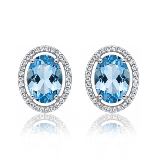 [P6733] PENDIENTES ORO BLANCO 18KL