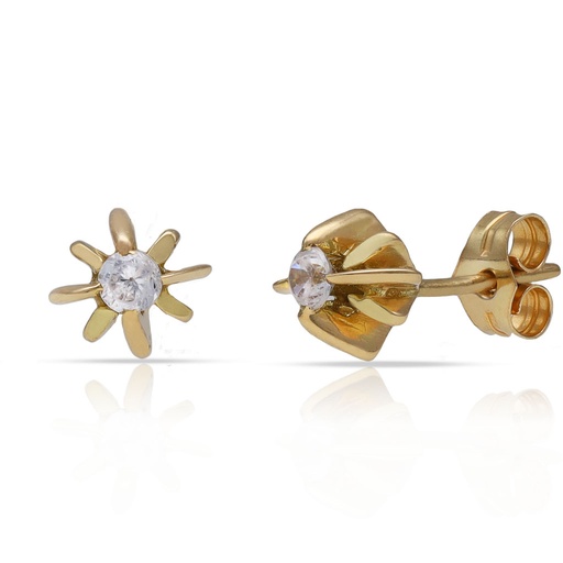 [P676] PENDIENTES ORO 18KL CIRCONITAS