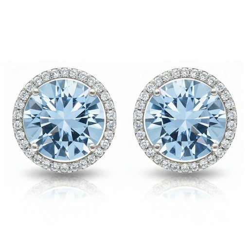 [P6761] PENDIENTES ORO BLANCO 18KL