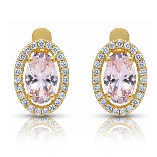 [P6779] PENDIENTES ORO 18KL NANO MORGANITA