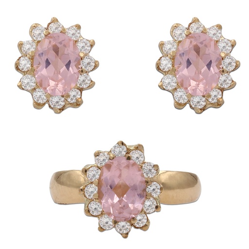 [P6787] PENDIENTES ORO 18KL NANO MORGANITA
