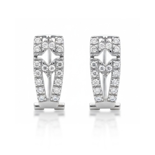 [P6795] PENDIENTES ORO BLANCO 18KL CIRCONITAS