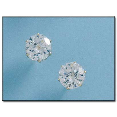 [P685] PENDIENTES ORO 18KL CIRCONITAS 9MM