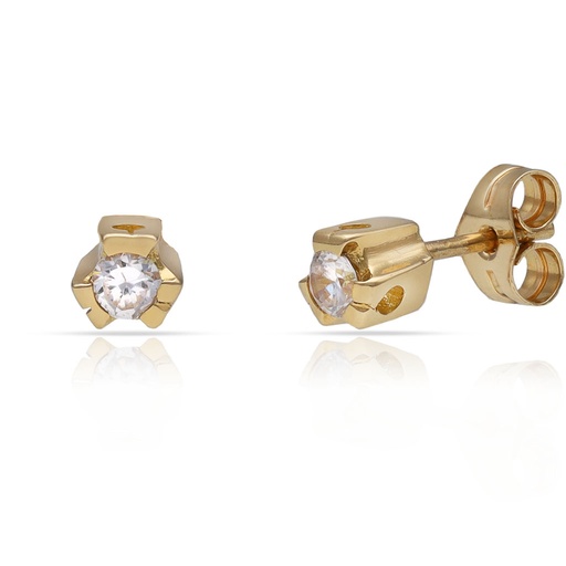 [P688] PENDIENTES ORO 18KL CIRCONITAS - 4x5MM