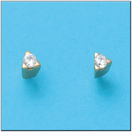 [P689] PENDIENTES ORO 18KL CIRCONITAS