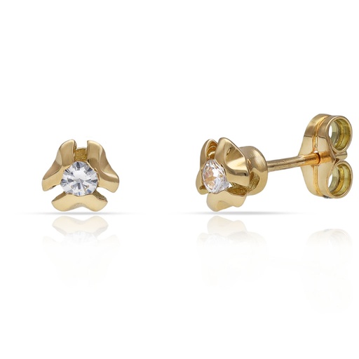 [P698] PENDIENTES ORO 18KL CIRCONITAS