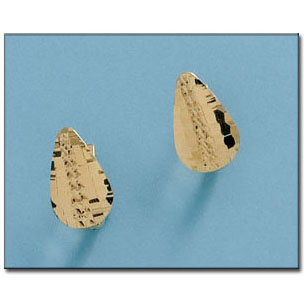 [P710] PENDIENTES ORO 18KL LAGRIMA TALLADOS