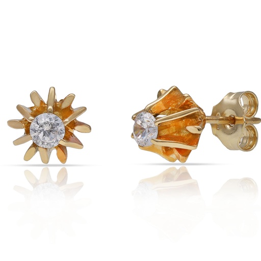 [P725] PENDIENTES ORO 18KL CIRCONITAS