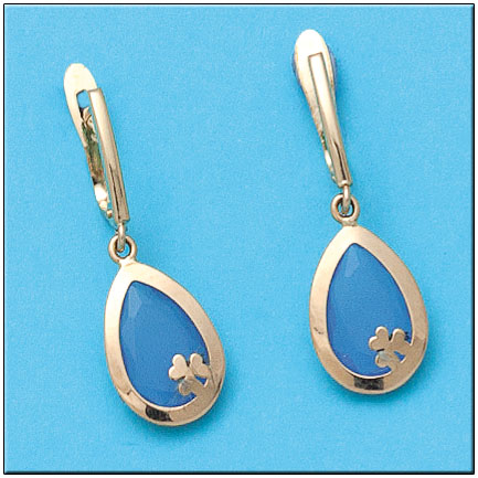 [P737] PENDIENTES ORO 18KL FLOR