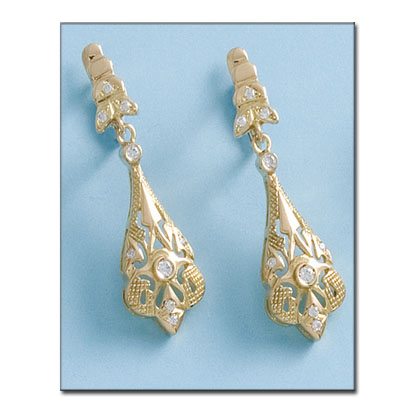 [P757] PENDIENTES ORO 18KL CIRCONITAS