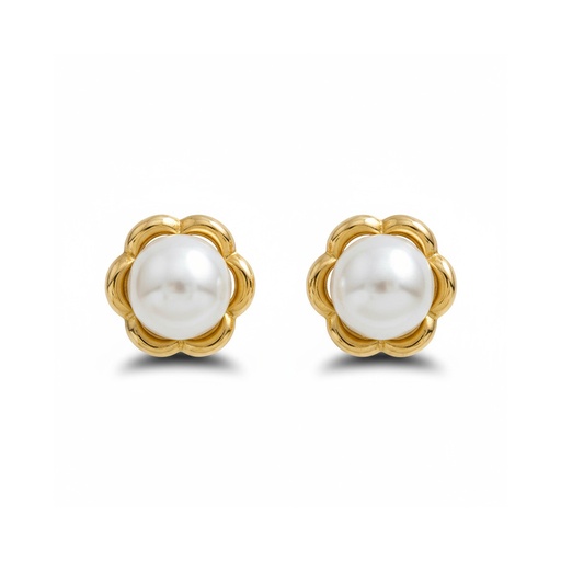 [P758A] PENDIENTES ORO 18KL PERLAS 10MM