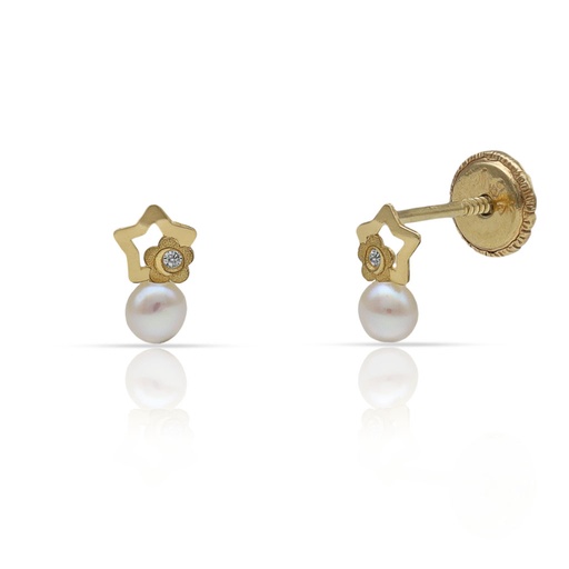 [P788] PENDIENTES ORO 18KL ESTRELLAS