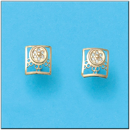[P797] PENDIENTES ORO 18KL CUADRADOS