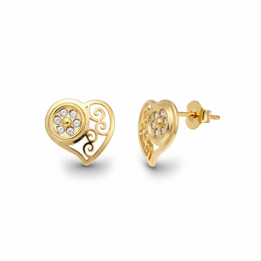 [P798] PENDIENTES ORO 18KL CORAZON