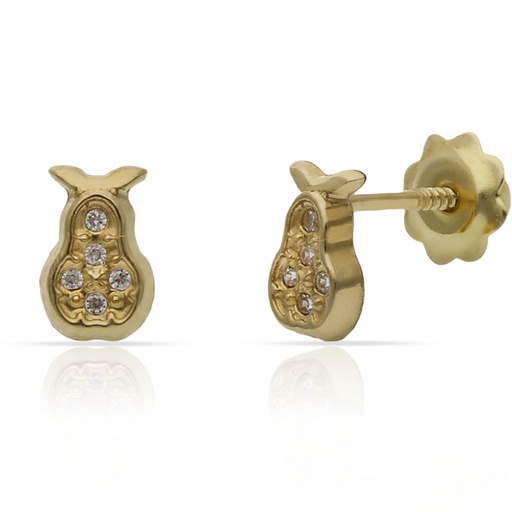 [P809] PENDIENTES ORO 18KL PERAS