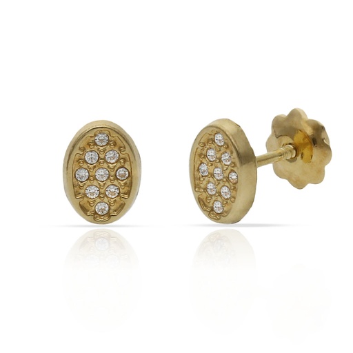 [P810] PENDIENTES ORO 18KL OVALADO