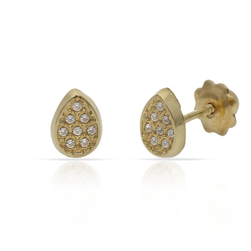 [P812] PENDIENTES ORO 18KL GOTA