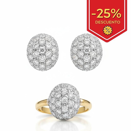 [P8394] PENDIENTES ORO 18KL BICOLOR