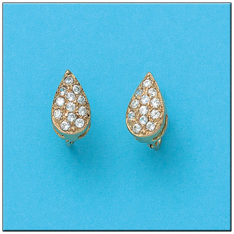 [P843] PENDIENTES ORO 18KL LAGRIMA CIRCONITAS