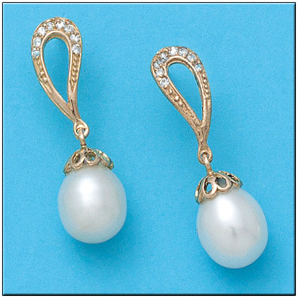 [P851] PENDIENTES ORO 18KL PERLAS CULTIVADAS