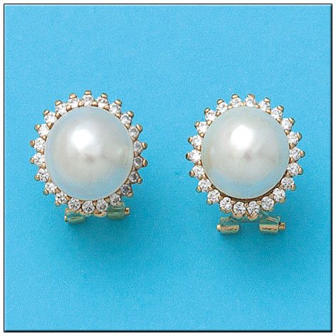 [P897] PENDIENTES ORO 18KL PERLAS JAPONESAS