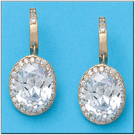 [P898] PENDIENTES ORO 18KL  CIRCONITAS