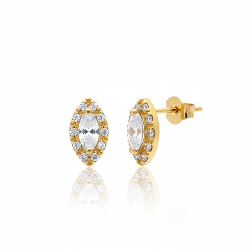 [P903] PENDIENTES ORO 18KL CIRCONITAS