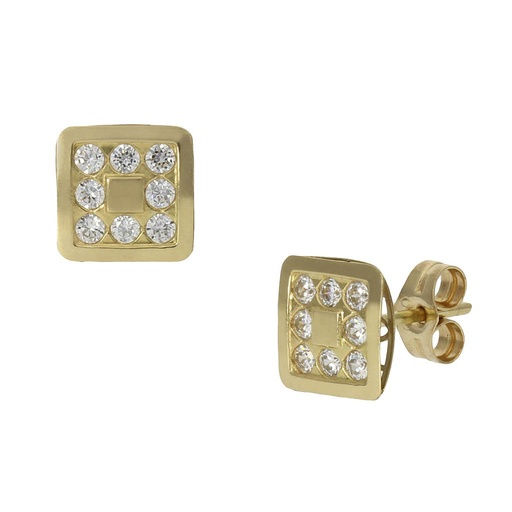 [P921] PENDIENTES ORO 18KL CUADRADOS - 7X7MM