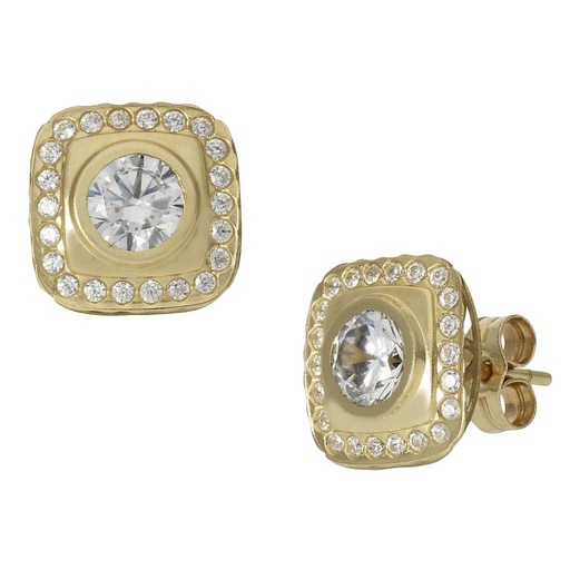 [P929] PENDIENTES ORO 18KL CUADRADOS - 9X9MM