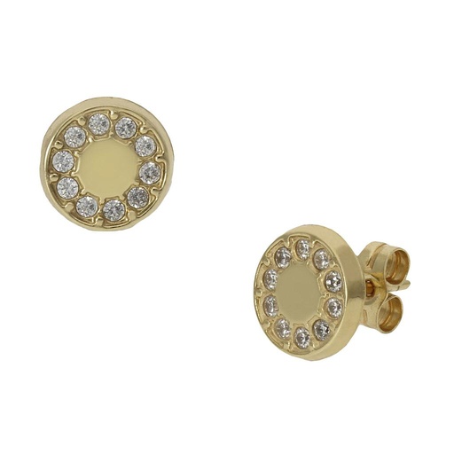 [P933] PENDIENTES ORO 18KL REDONDOS - 8MM