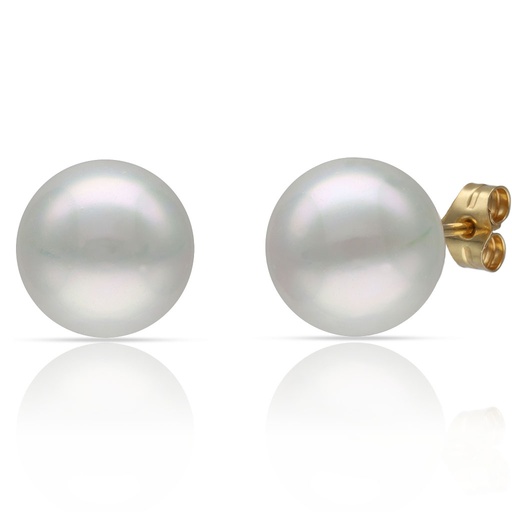[P96] PENDIENTES ORO 18KL PERLAS SHELL 12MM