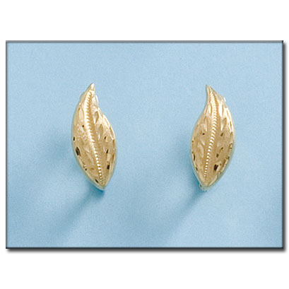 [P972] PENDIENTES ORO 18KL HOJA