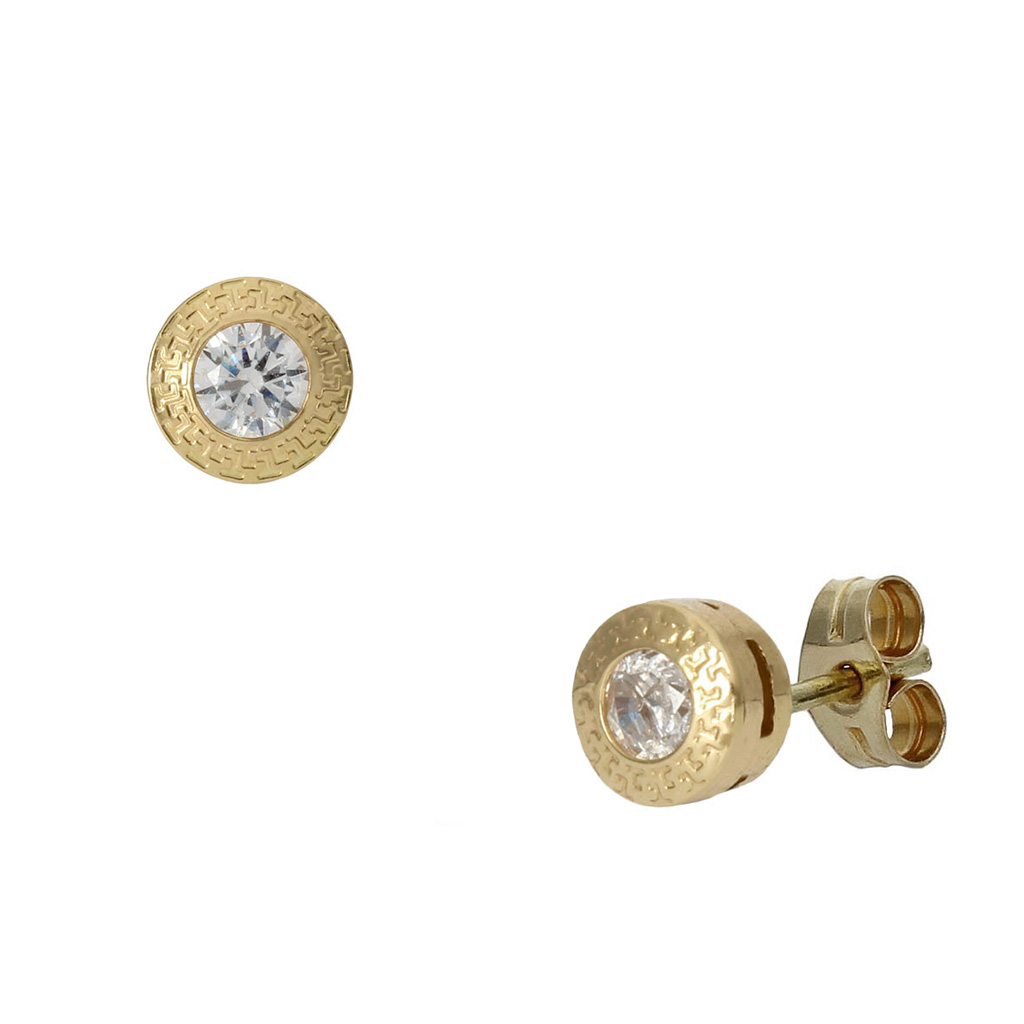 PENDIENTES ORO 18KL CHATON - 5MM