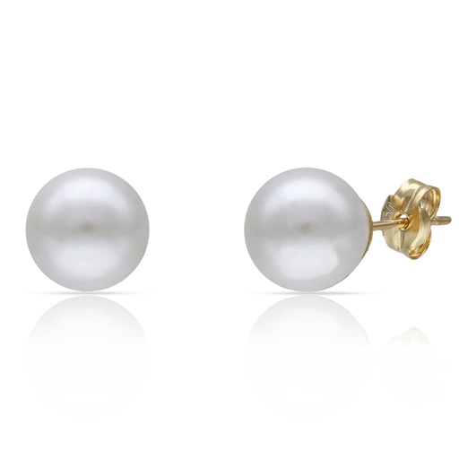 [P99] PENDIENTES ORO 18KL PERLAS SHELL - 8MM