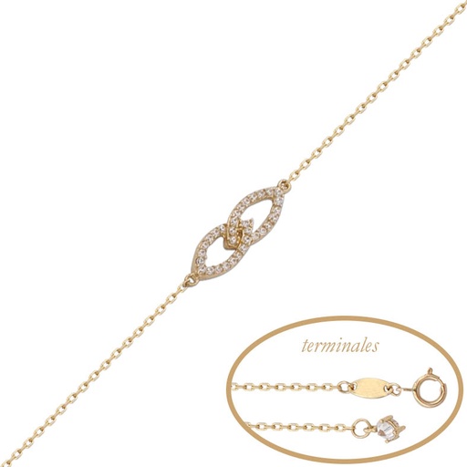 [PU1030] PULSERA ORO 18KL CIRCONITAS