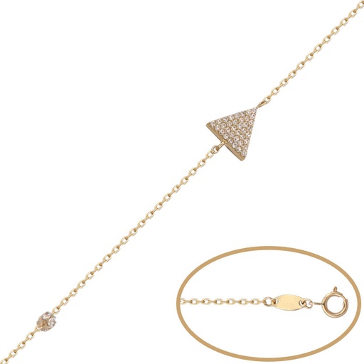 [PU1040] PULSERA TRIANGULO ORO 18KL CIRCONITAS