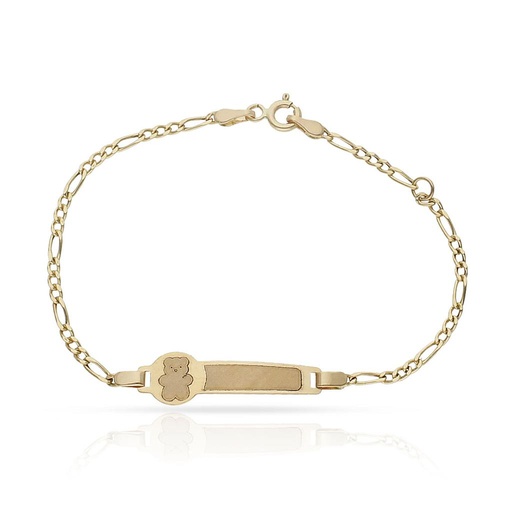 [PU106] PULSERA ORO 18KL OSO  3x1