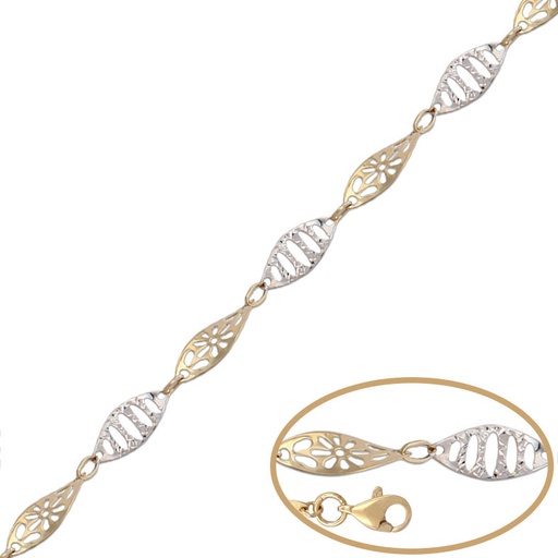 [PU1076] PULSERA ORO 18KL BICOLOR