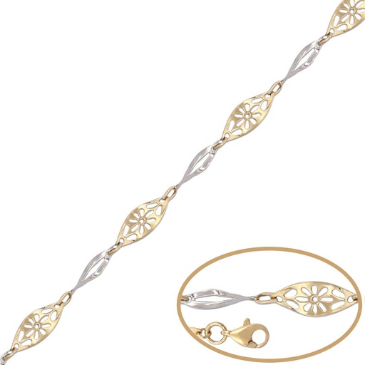 [PU1078] PULSERA ORO 18KL BICOLOR