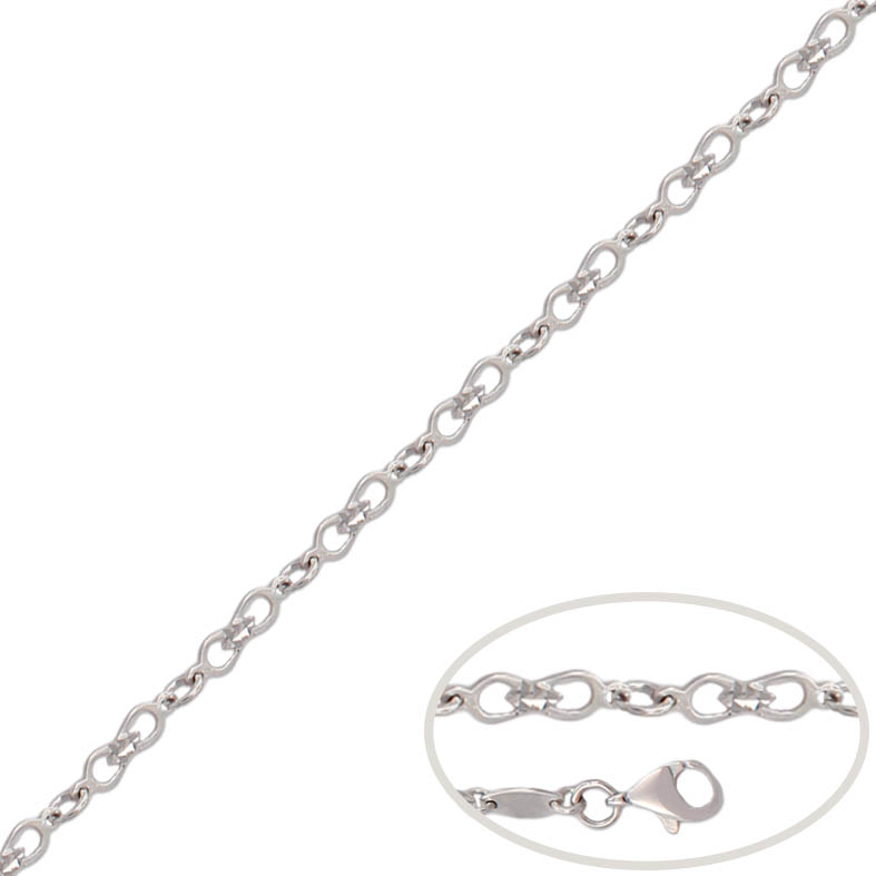 PULSERA ORO BLANCO 18KL INFINITOS