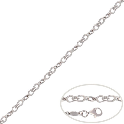 [PU1085] PULSERA ORO BLANCO 18KL INFINITOS
