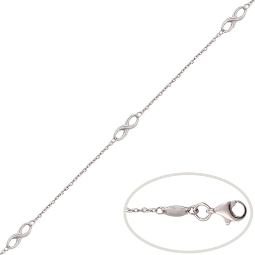 [PU1110] PULSERA ORO BLANCO 18KL INFINITOS